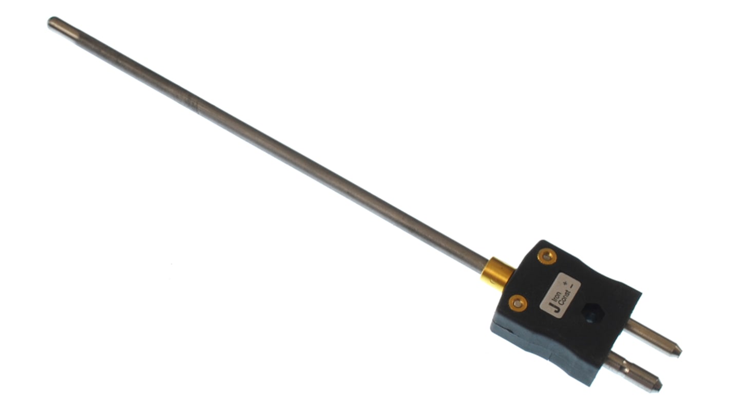 RS PRO SYSCAL Type J Mineral Insulated Thermocouple 150mm Length, 4.5mm Diameter → +1100°C