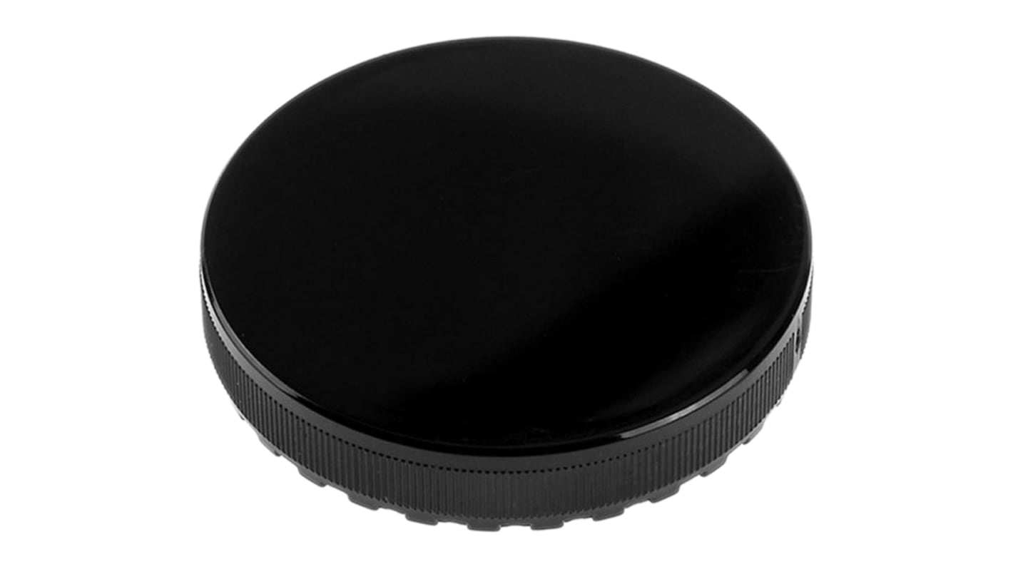 EAO Black Round Flat Push Button Indicator Lens for Use with 04 Series Push Button