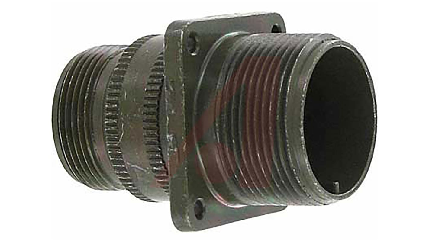Amphenol Industrial, 97 Wall Mount MIL Spec Circular Connector ReceptacleGreen,Shell Size 18, Threaded