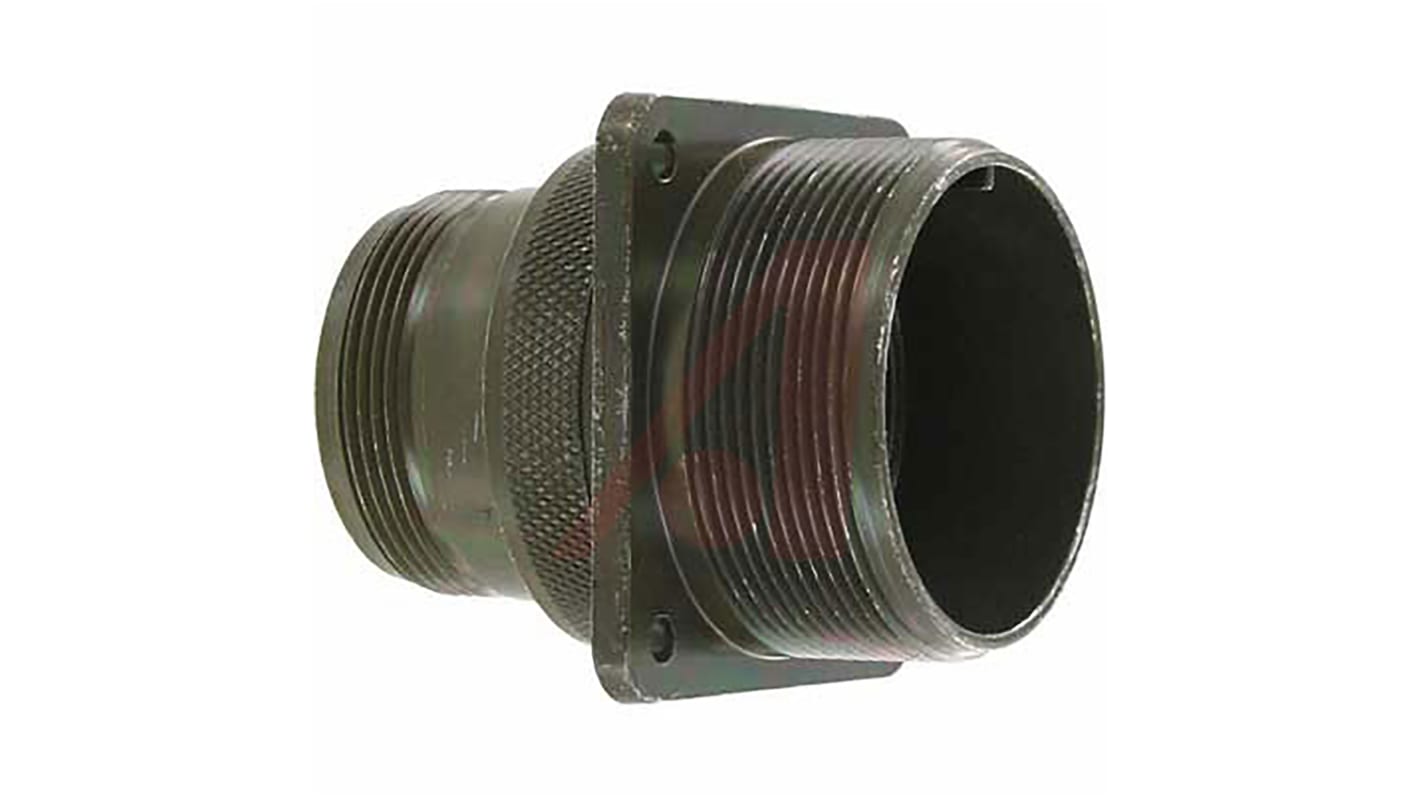 Amphenol Industrial, 97 Wall Mount MIL Spec Circular Connector ReceptacleGreen,Shell Size 28, Threaded