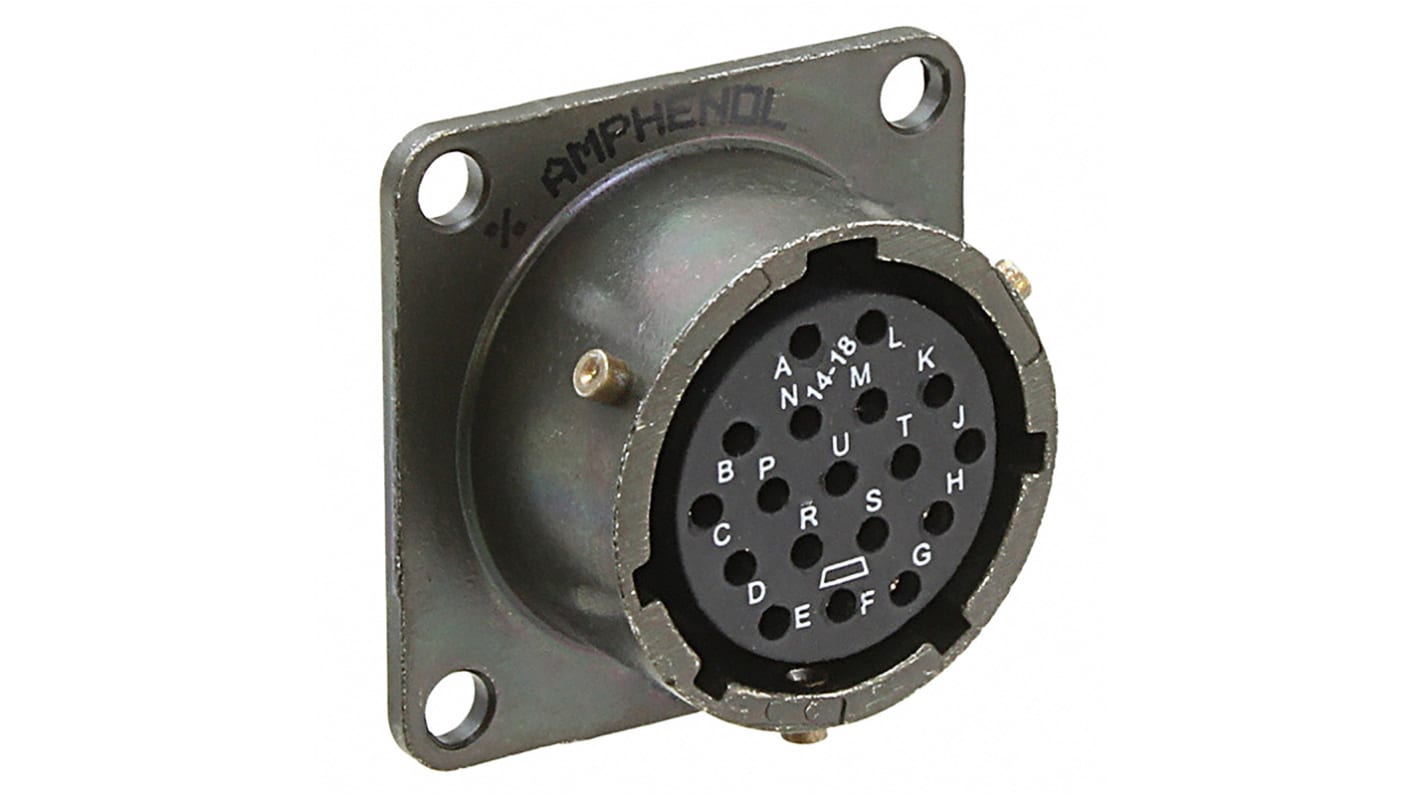 Amphenol, 97 2 Way MIL Spec Circular Connector Receptacle,Shell Size 10SL