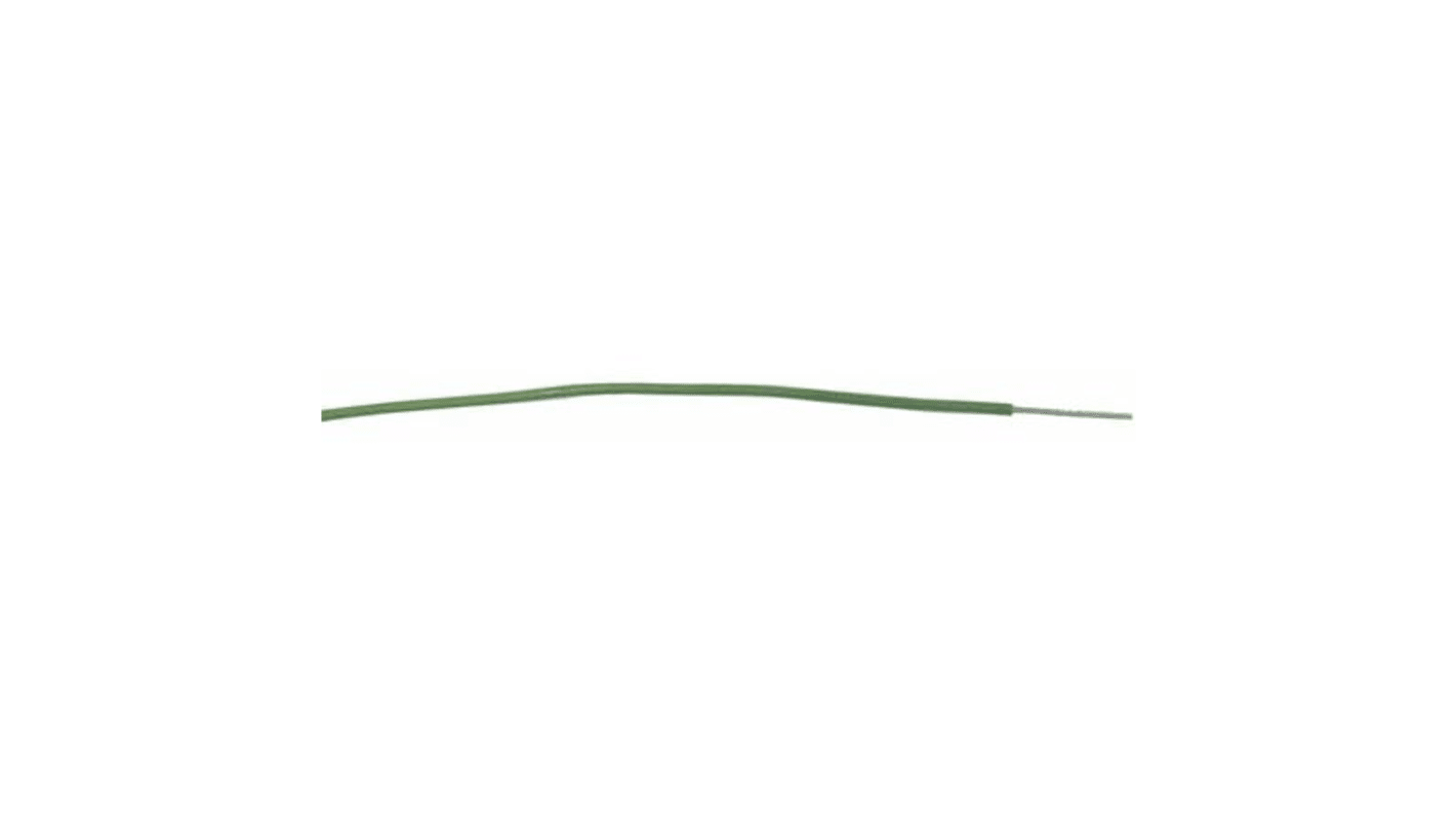 RS PRO 绿色电线, 0.33mm², 100m长, 22AWG, 600 V, 最高+105°C, MPPE绝缘
