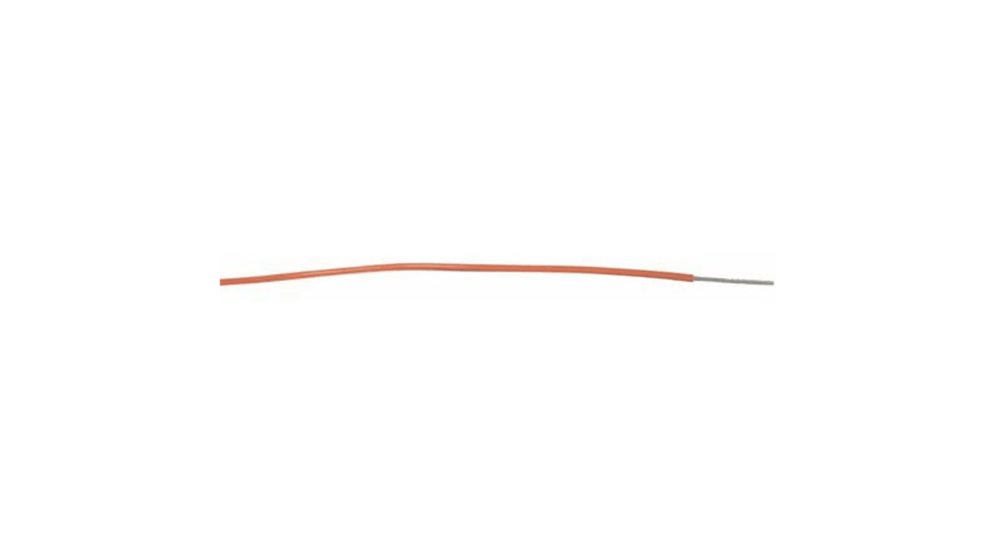 RS PRO Orange 0.08 mm² Hook Up Wire, 28 AWG, 7/0.12 mm, 100m, XLPE Insulation