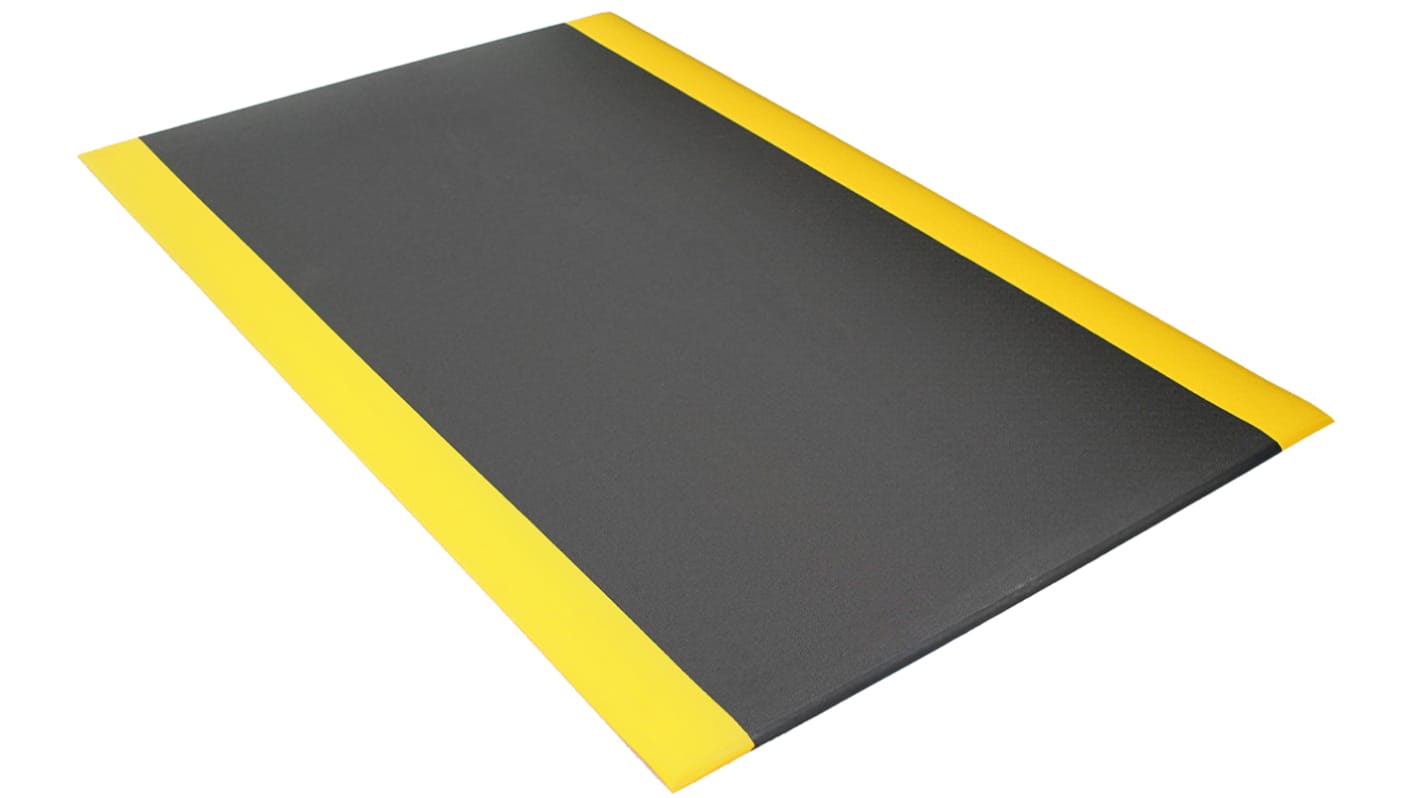 Coba Europe Schwarz Anti-Ermüdungsmatte Antirutsch PVC-Schaum Fest Trocken, Orthomat, Rolle, 3m x 0.9m x 9.5mm