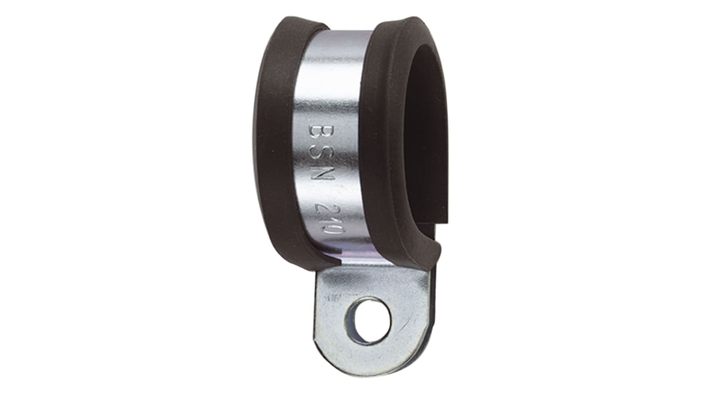 Flexicon P Clip, Cable Clip, 25mm Nominal Size, Bright Zinc Plated PVC