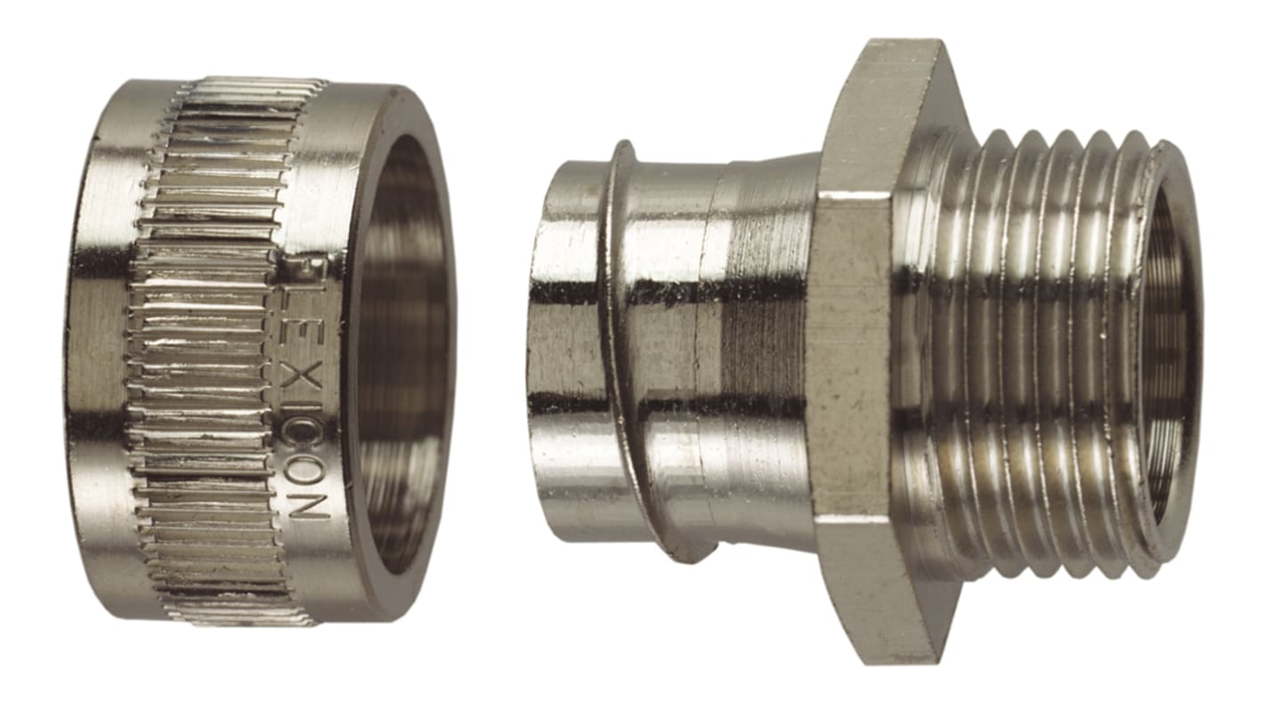 Flexicon Straight, Conduit Fitting, 25mm Nominal Size, M25, Stainless Steel IP40 rating