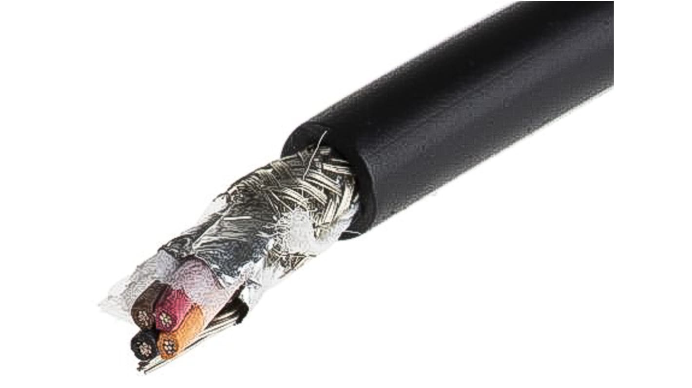 Cable de control apantallado Alpha Wire Xtra-Guard 2 Performance Cable de 4 núcleos, 0,81 mm², Ø ext. 7.29mm, long.