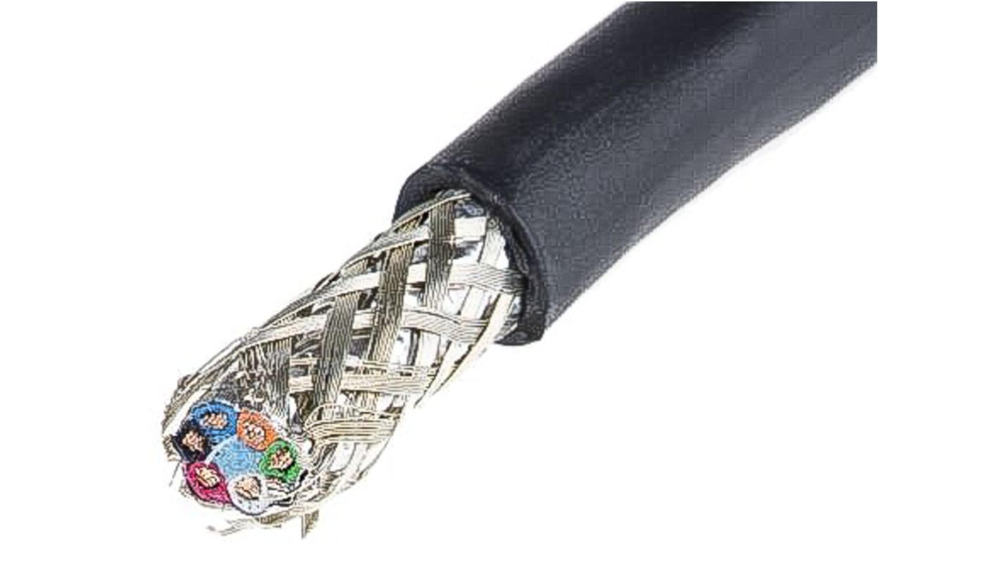 Alpha Wire Xtra-Guard 2 Performance Cable Datenkabel, 9-paarig 0,23 mm² Ø 9.14mm Folie und Geflecht Schirmung TPU