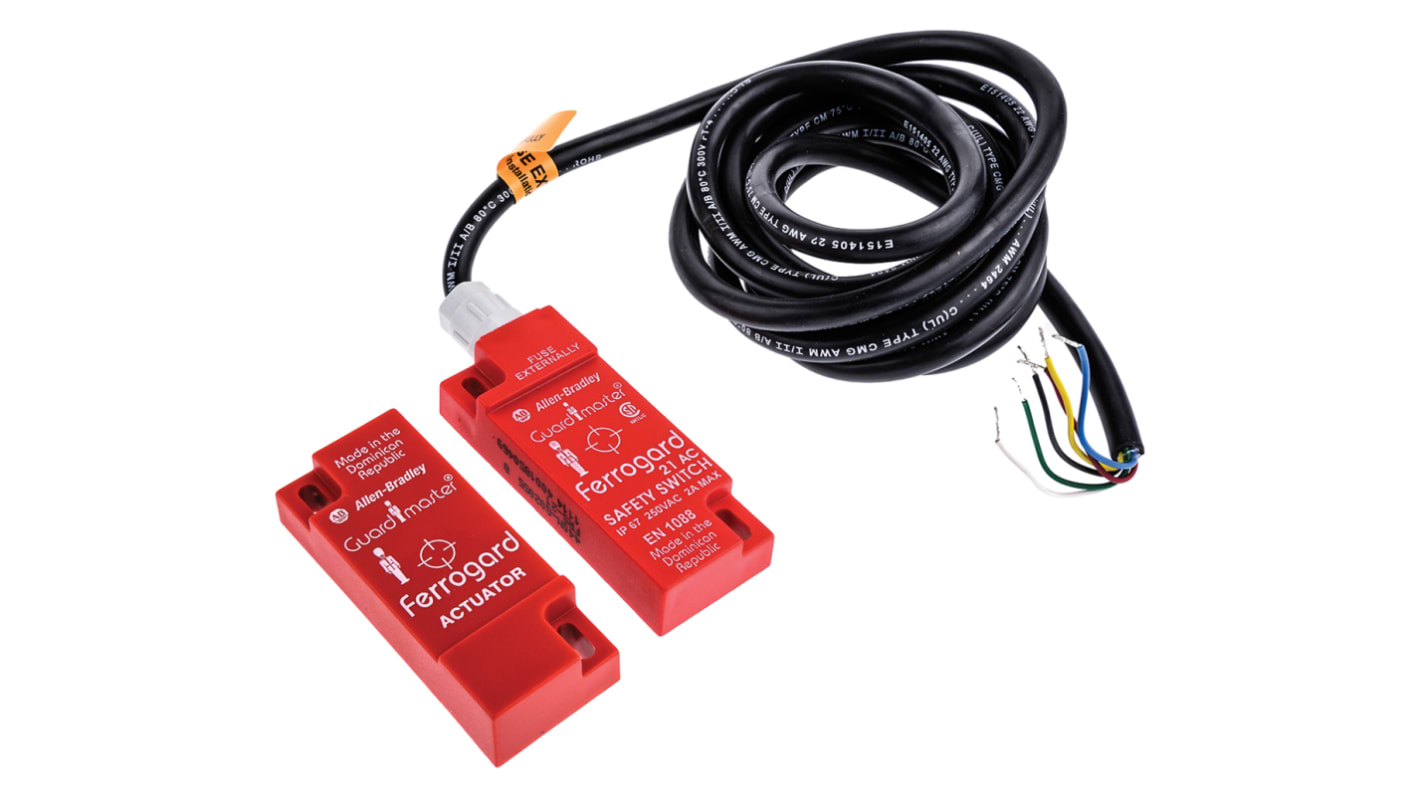 Interruttore di sicurezza senza contatto Allen Bradley Guardmaster 440N, 250V ca, NA, Cavo 4m