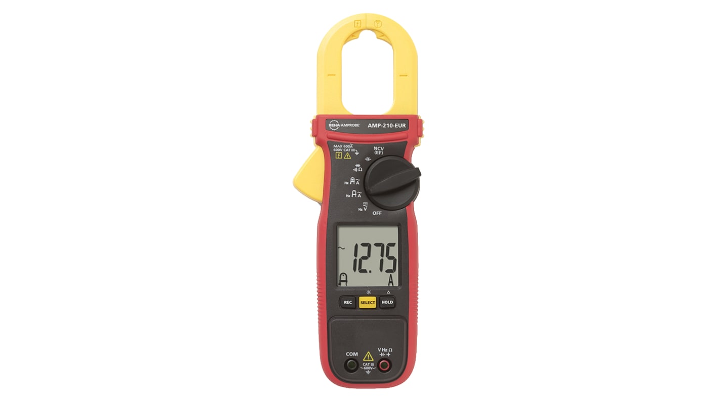 Beha-Amprobe AMP 210 Clamp Meter, Max Current 600A ac CAT III 600V With RS Calibration