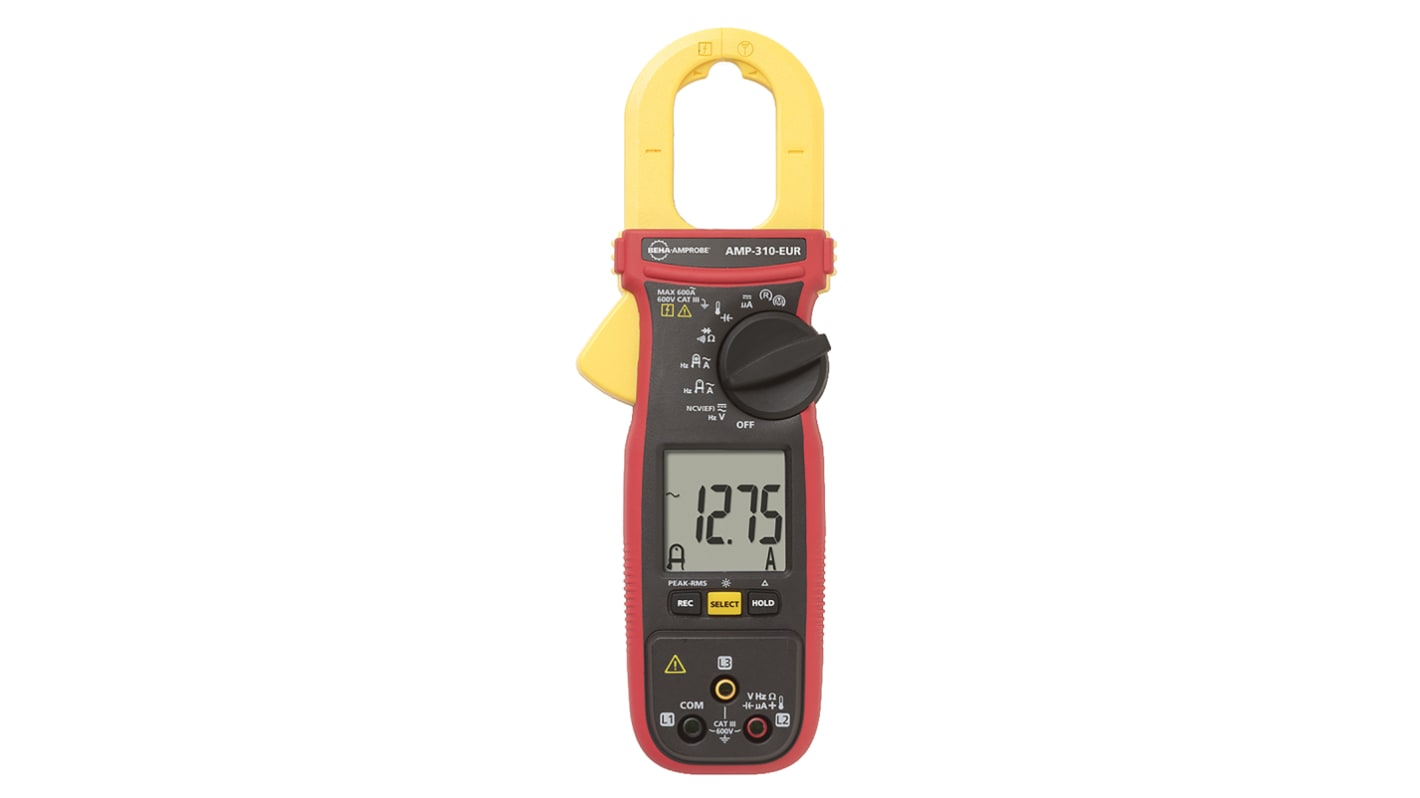 Beha-Amprobe AMP 310 Clamp Meter, Max Current 600A ac CAT III 600V With UKAS Calibration