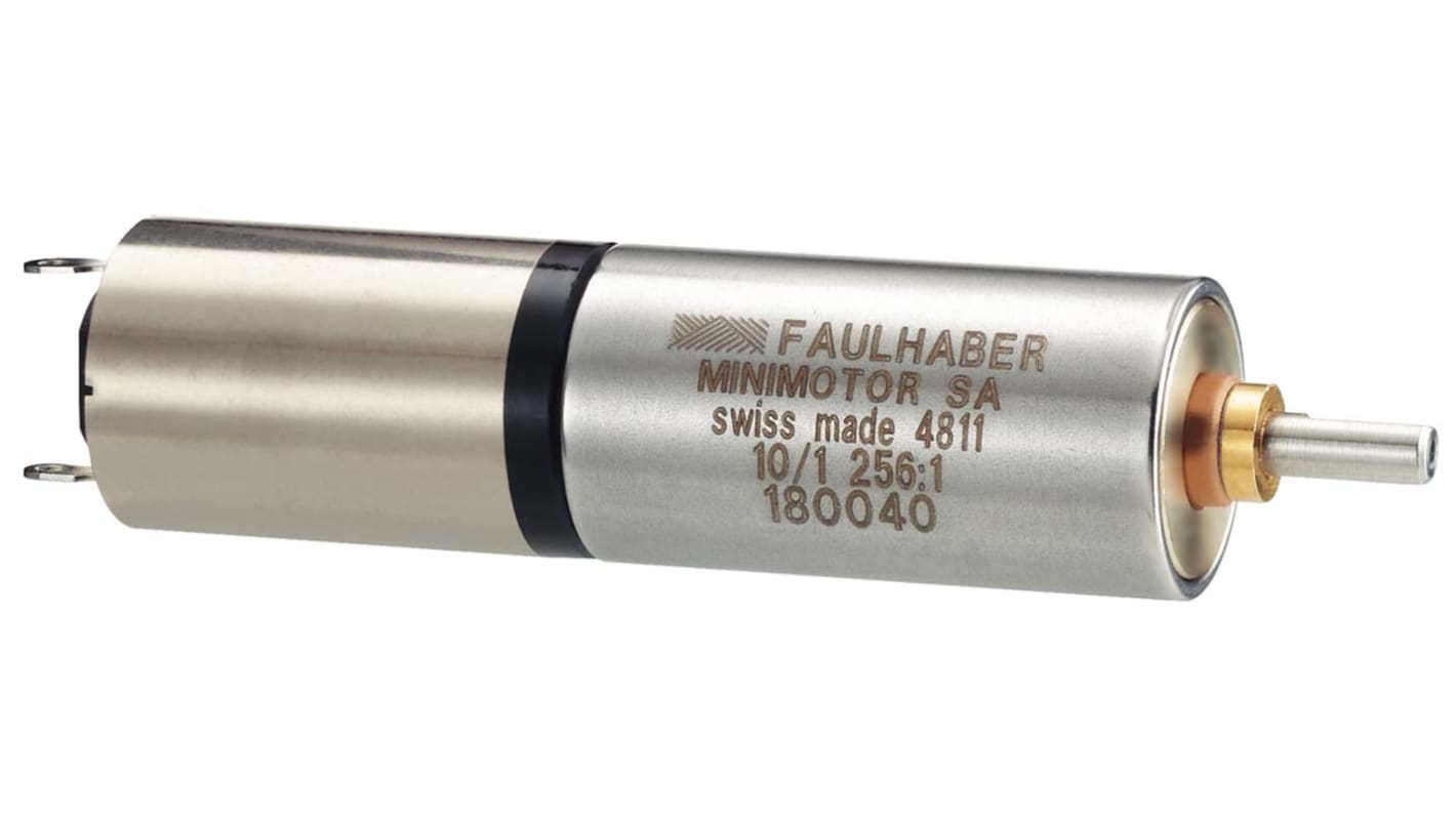 Faulhaber Brushed Geared DC Geared Motor, 0.36 W, 12 V dc, 10 Ncm, 15 rpm, 2mm Shaft Diameter