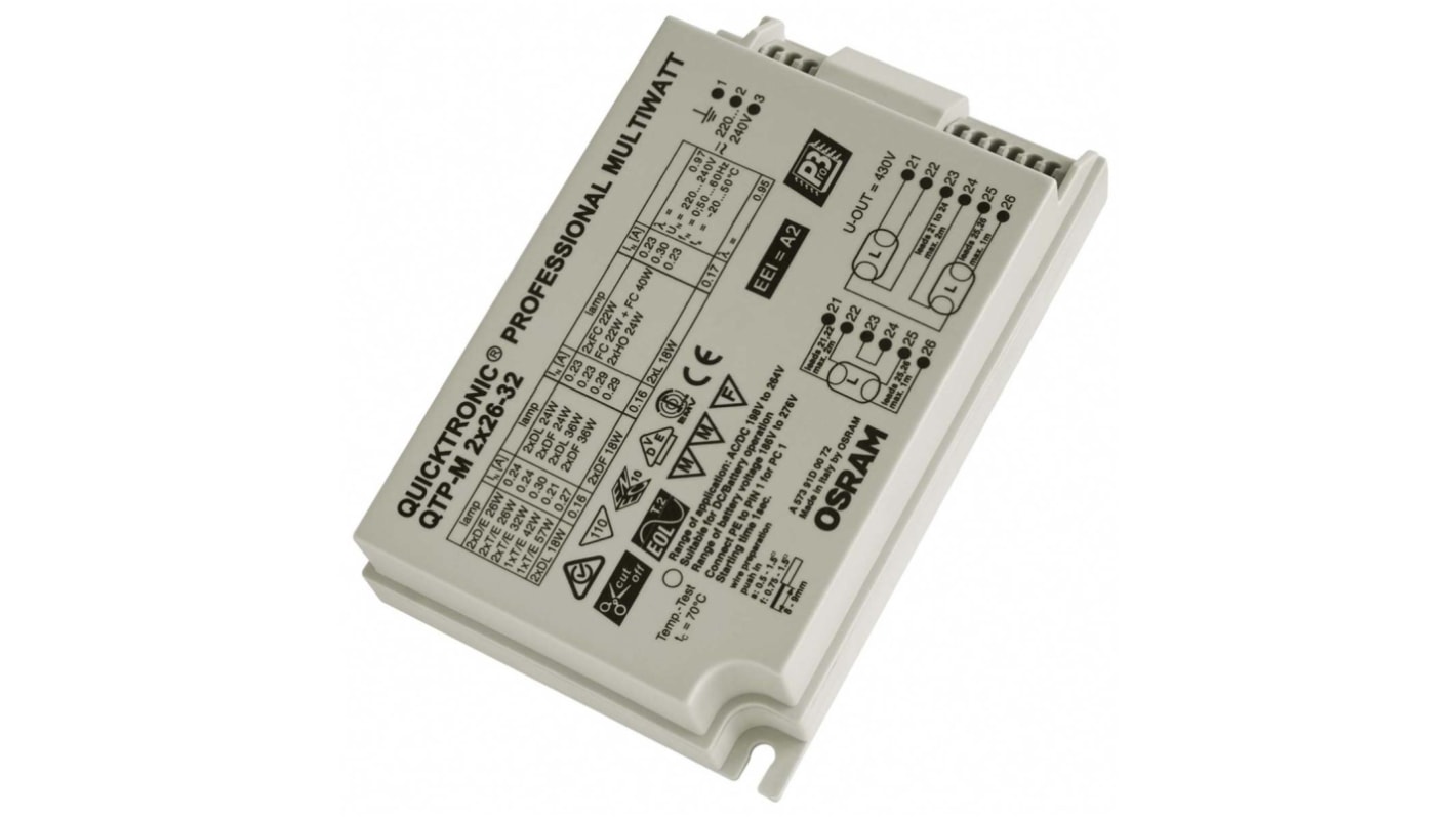 Osram 68 W Electronic Fluorescent Lighting Ballast, 220 → 240 V