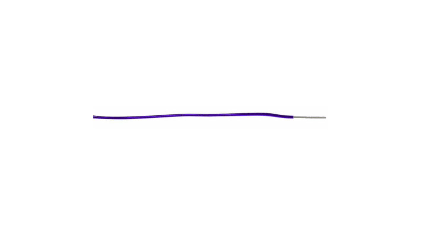 RS PRO Purple 0.08 mm² Hook Up Wire, 28 AWG, 7/0.12 mm, 100m, XLPE Insulation