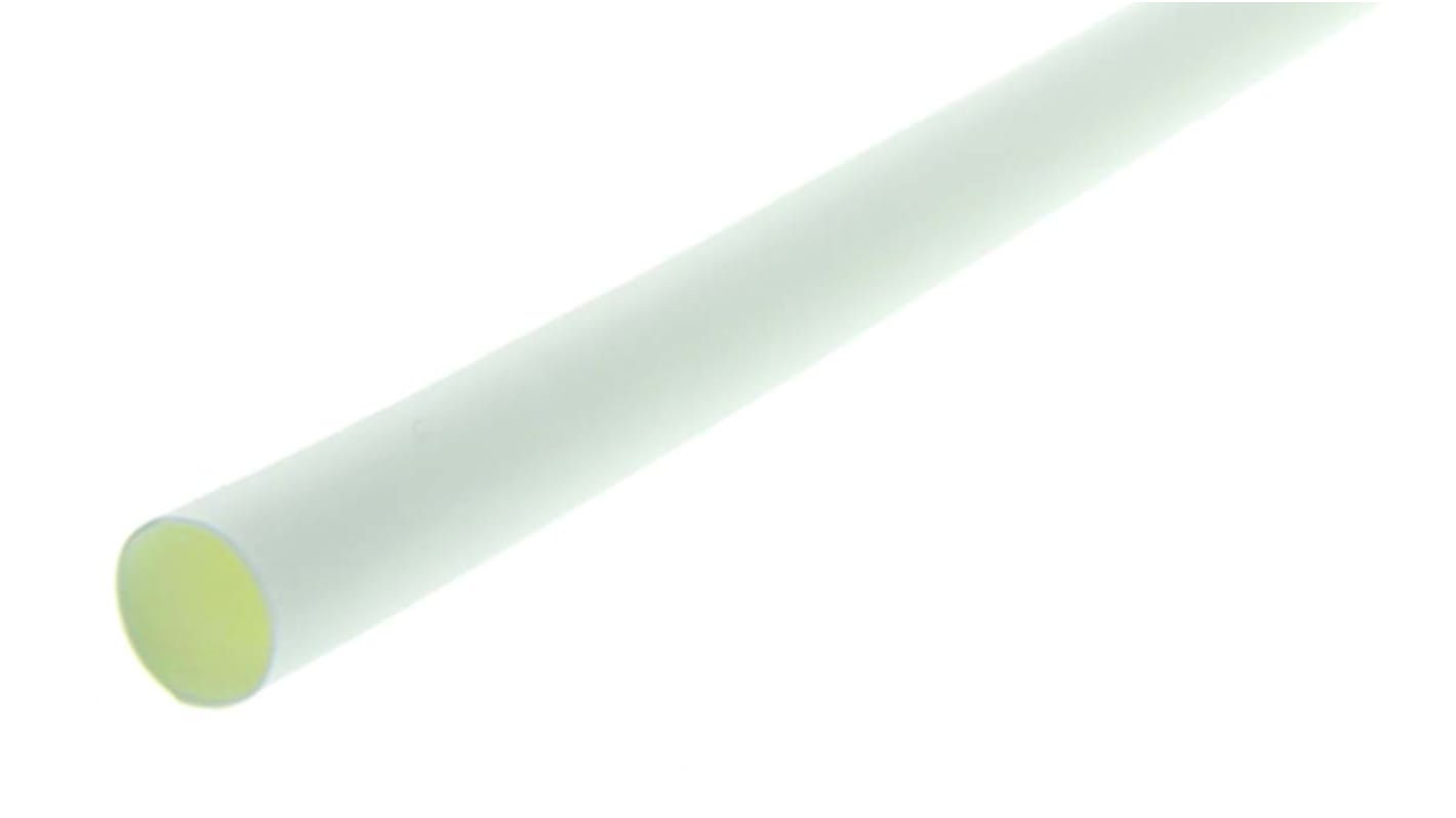 TE Connectivity Halogen Free Heat Shrink Tubing, White 9.5mm Sleeve Dia. x 121m Length 2:1 Ratio, CGPT Series
