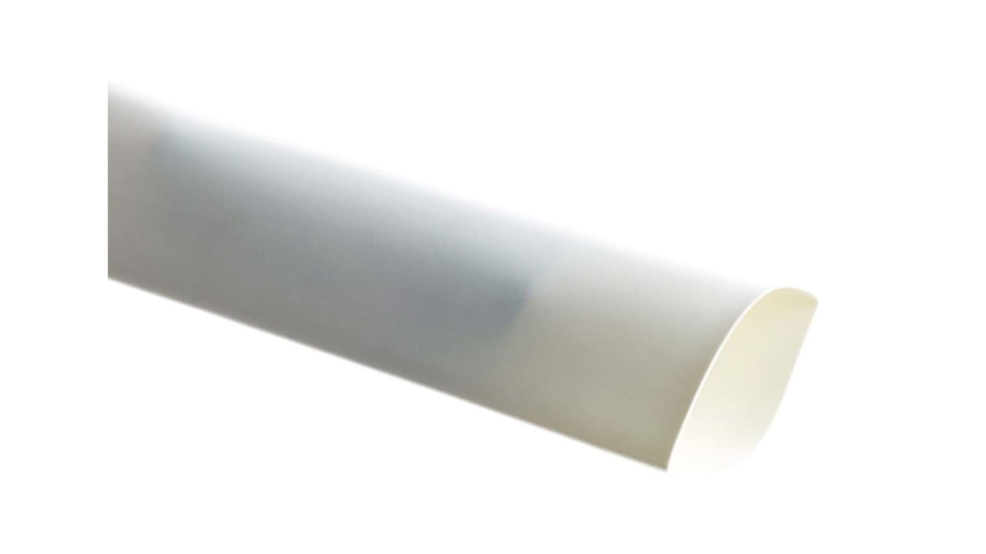 TE Connectivity Heat Shrink Tubing, White 12.7mm Sleeve Dia. x 91m Length 2:1 Ratio, CGPT Series
