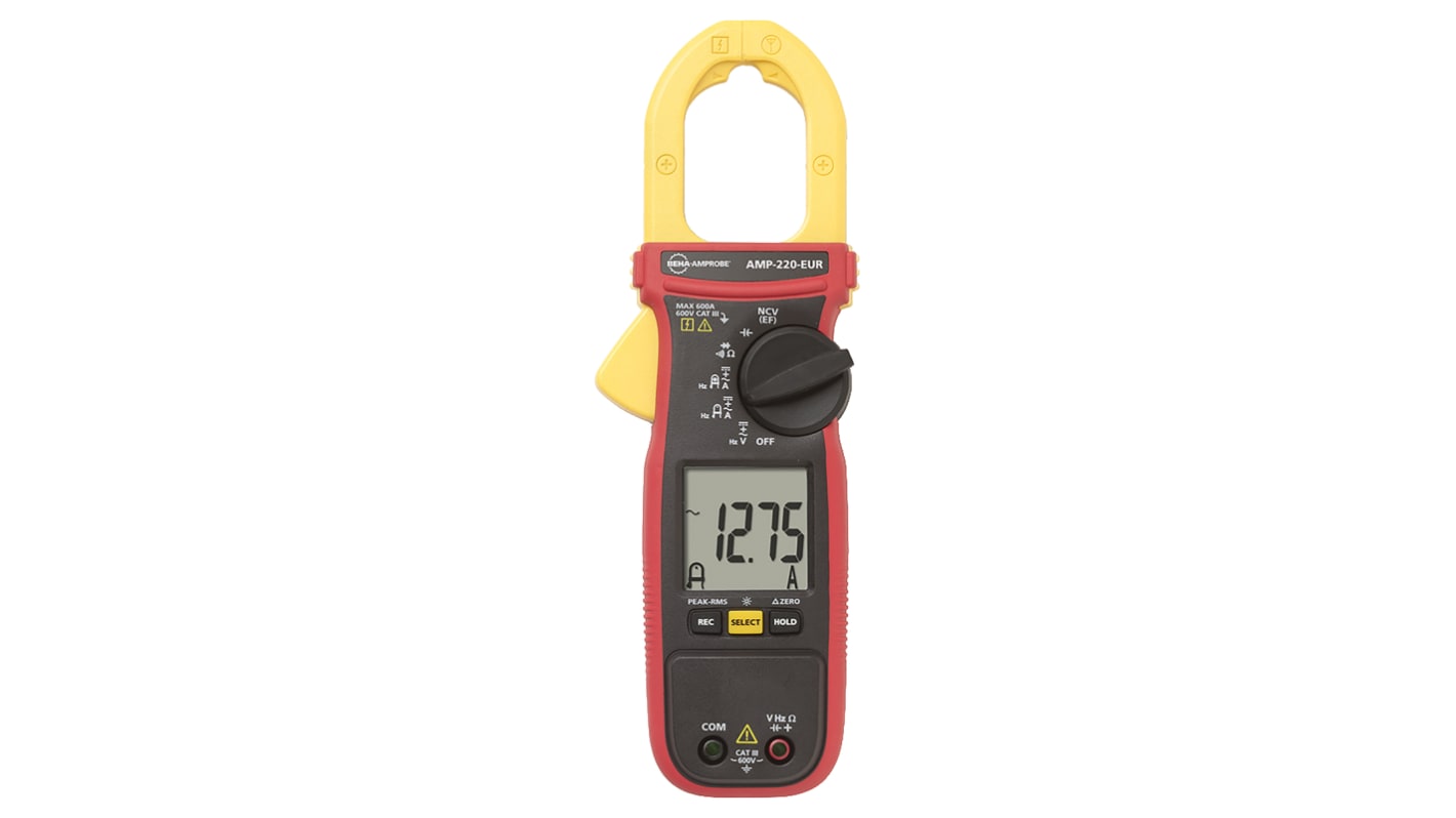 Beha-Amprobe 交流/直流钳形电流表 钳形表, 可测600A 直流, 可测600A 交流, ±(2%读数 + 5位)精度, AMP 220