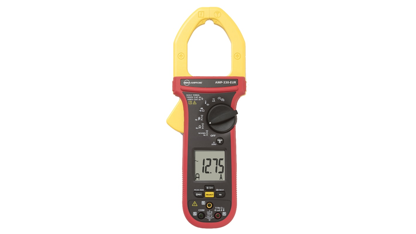 Beha-Amprobe AMP 330 Clamp Meter, 1000A dc, Max Current 1000A ac CAT III 1000V