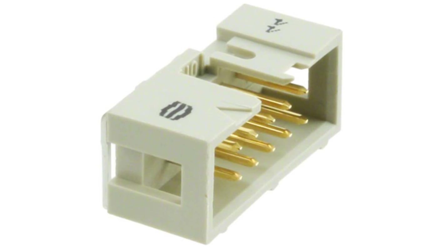 HARTING SEK 18 Series Right Angle Through Hole PCB Header, 10 Contact(s), 2.54mm Pitch, 2 Row(s), Shrouded