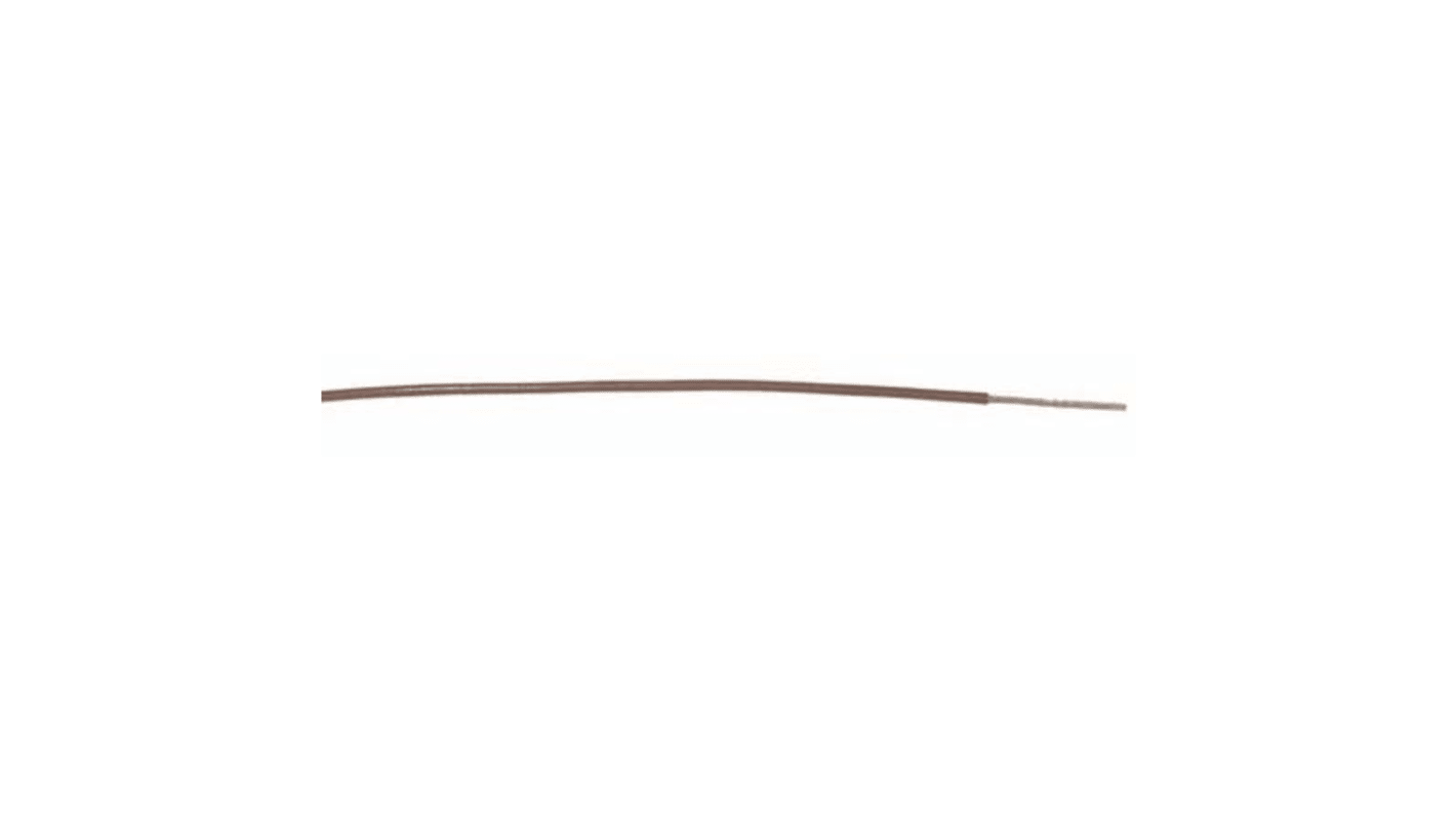 RS PRO Brown 0.13 mm² Hook Up Wire, 26 AWG, 7/0.16 mm, 100m, PVC Insulation