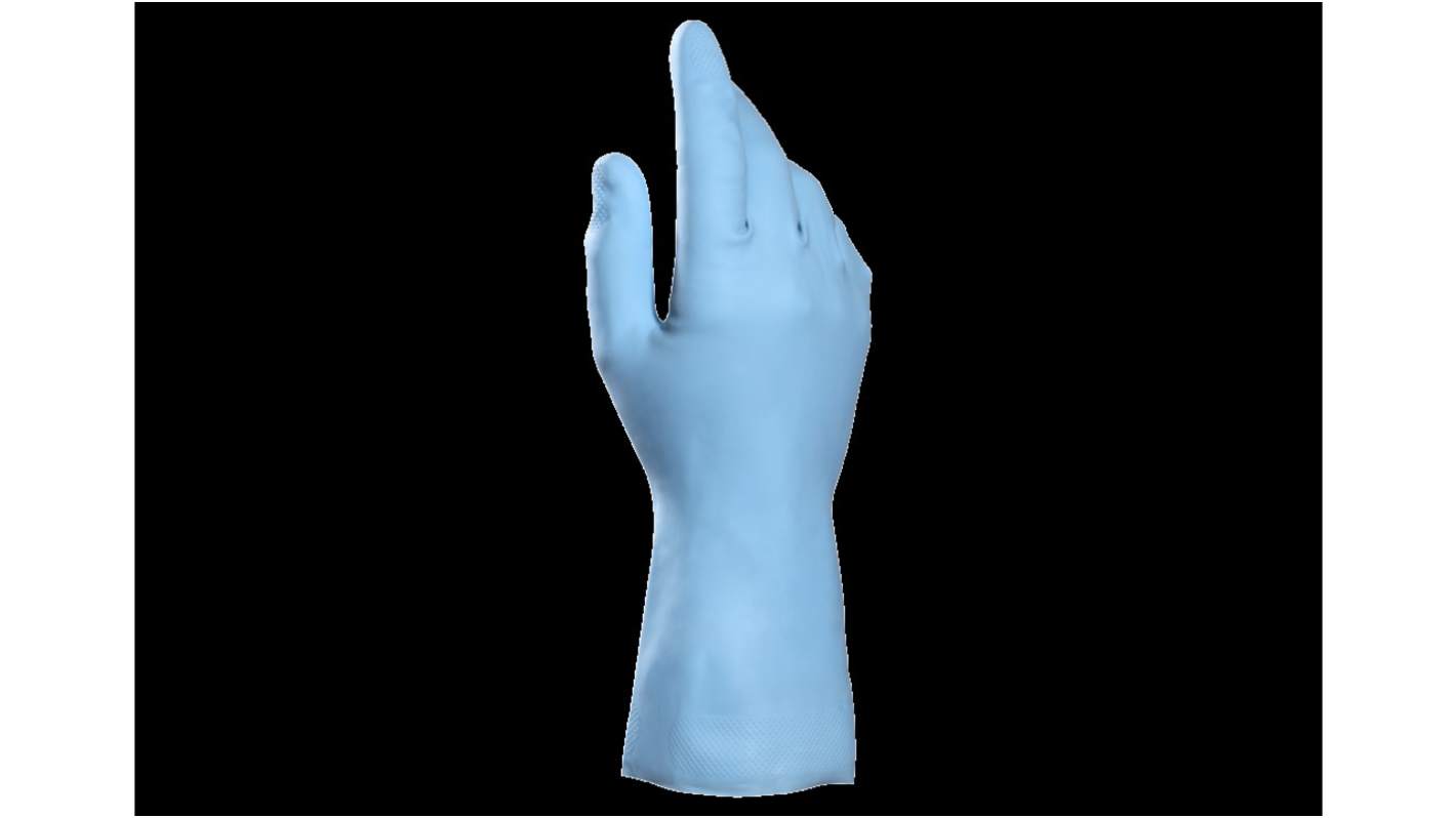 Mapa VITAL 117 Blue Latex Chemical Resistant Work Gloves, Size 8, Latex Coating