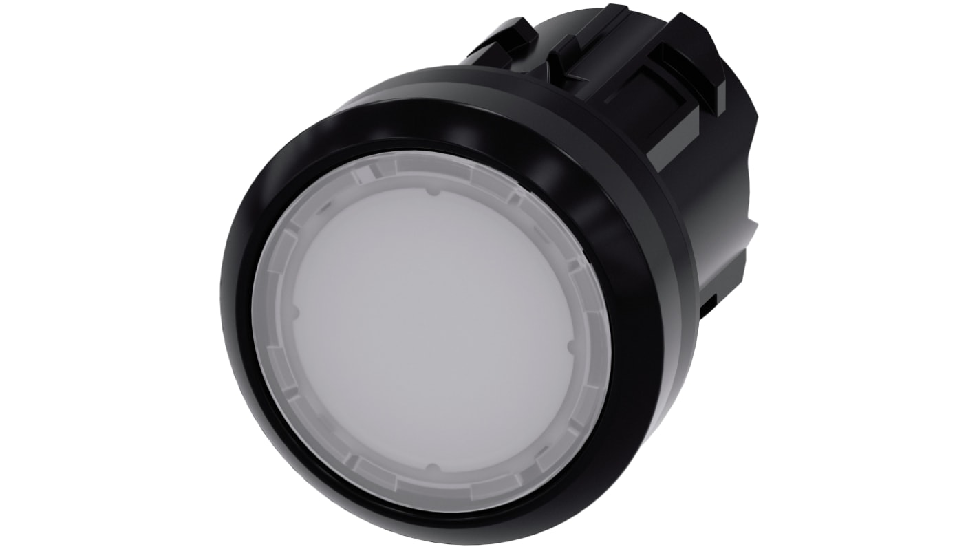 Siemens SIRIUS ACT 3SU10 Series White Illuminated Momentary Push Button Head, 22mm Cutout, IP66, IP67, IP69K