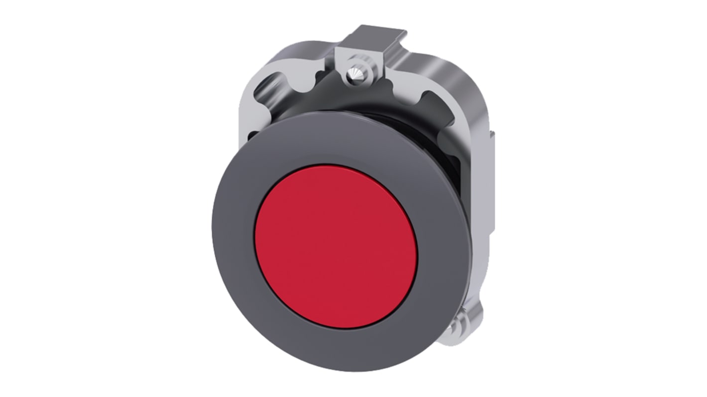 Siemens SIRIUS ACT Series Red Momentary Push Button Head, 30mm Cutout, IP66, IP67, IP69K