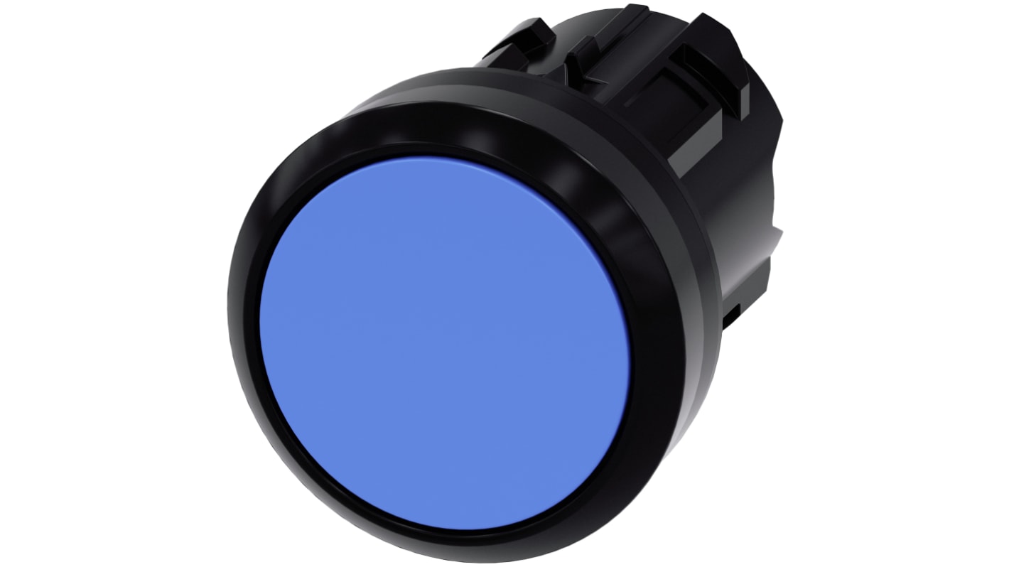 Siemens SIRIUS ACT 3SU10 Series Blue Momentary Push Button Head, 22mm Cutout, IP66, IP67, IP69K