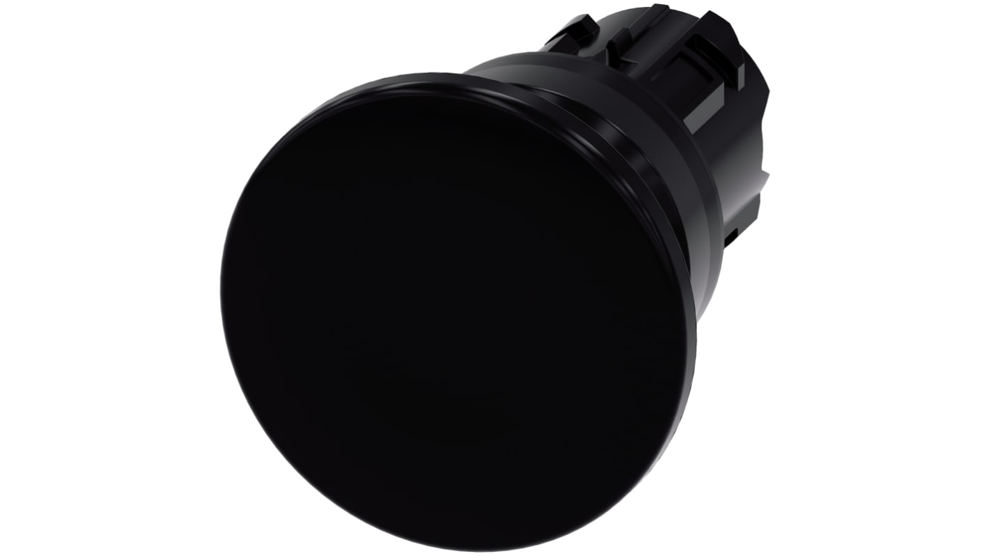 Cabezal de pulsador Siemens serie SIRIUS ACT, Ø 22mm, de color Negro, Momentáneo, IP66, IP67, IP69K