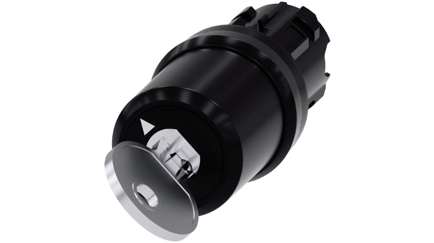 Siemens CES钥匙开关头, Φ22mm开孔, 2档位, 闭锁型操作, 2条钥匙, IP20, SIRIUS ACT 3SU10系列