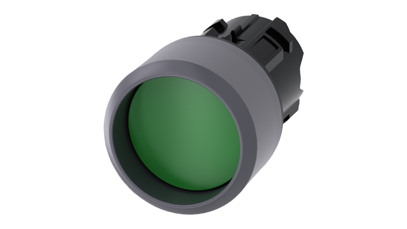 Siemens SIRIUS ACT Series Green Momentary Push Button Head, 22mm Cutout, IP66, IP67, IP69K