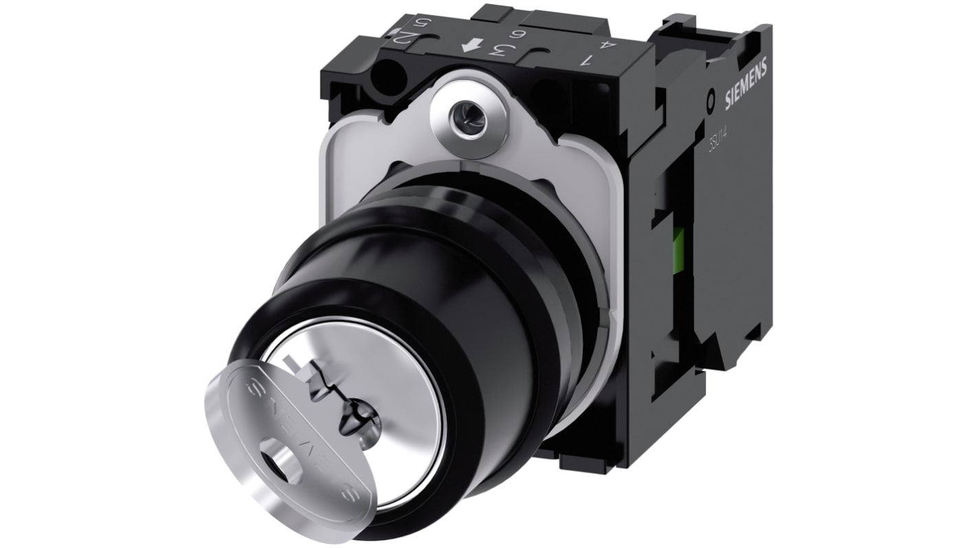 Siemens IP20 Key Switch, SPST 2-Way