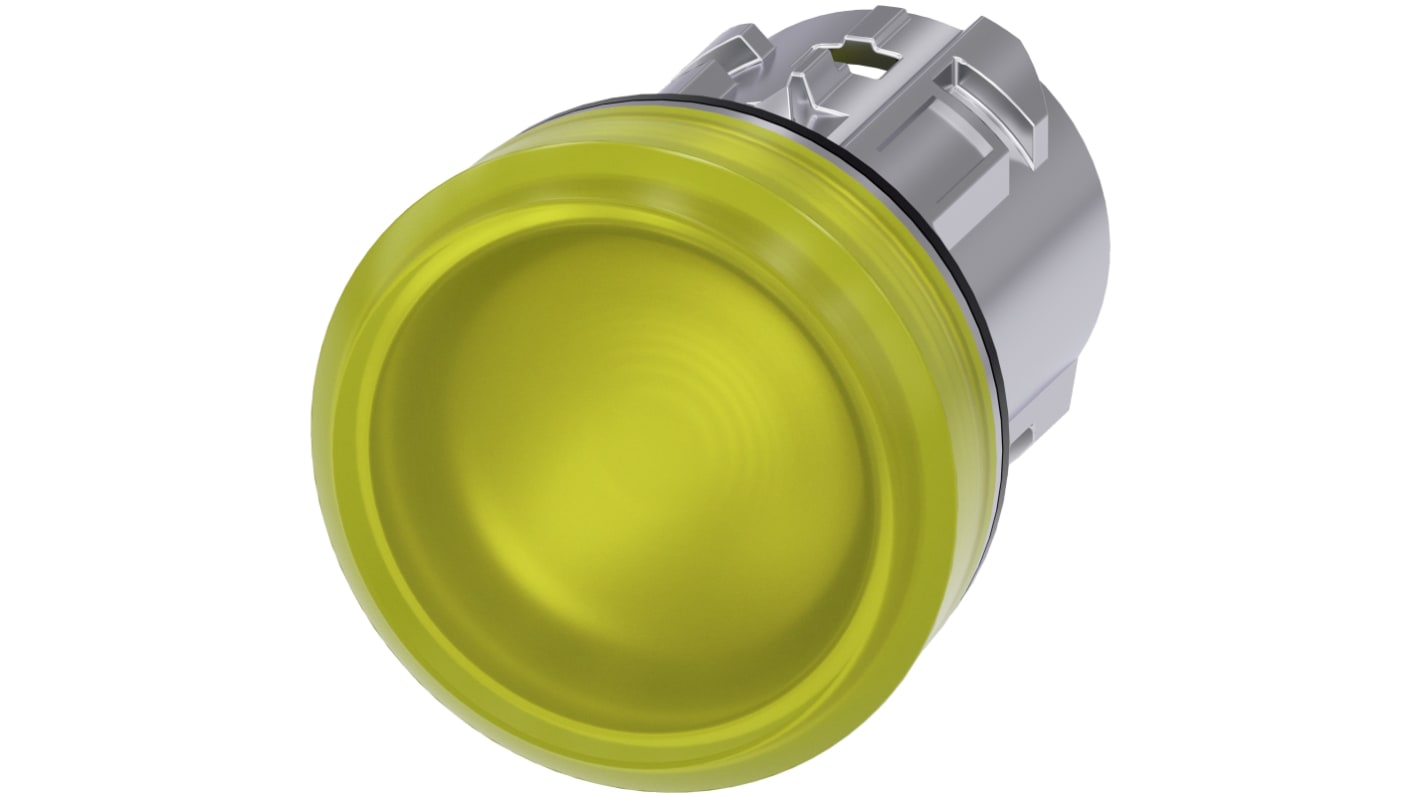 Siemens Yellow Pilot Light Head, 22mm Cutout SIRIUS ACT 3SU10 Series