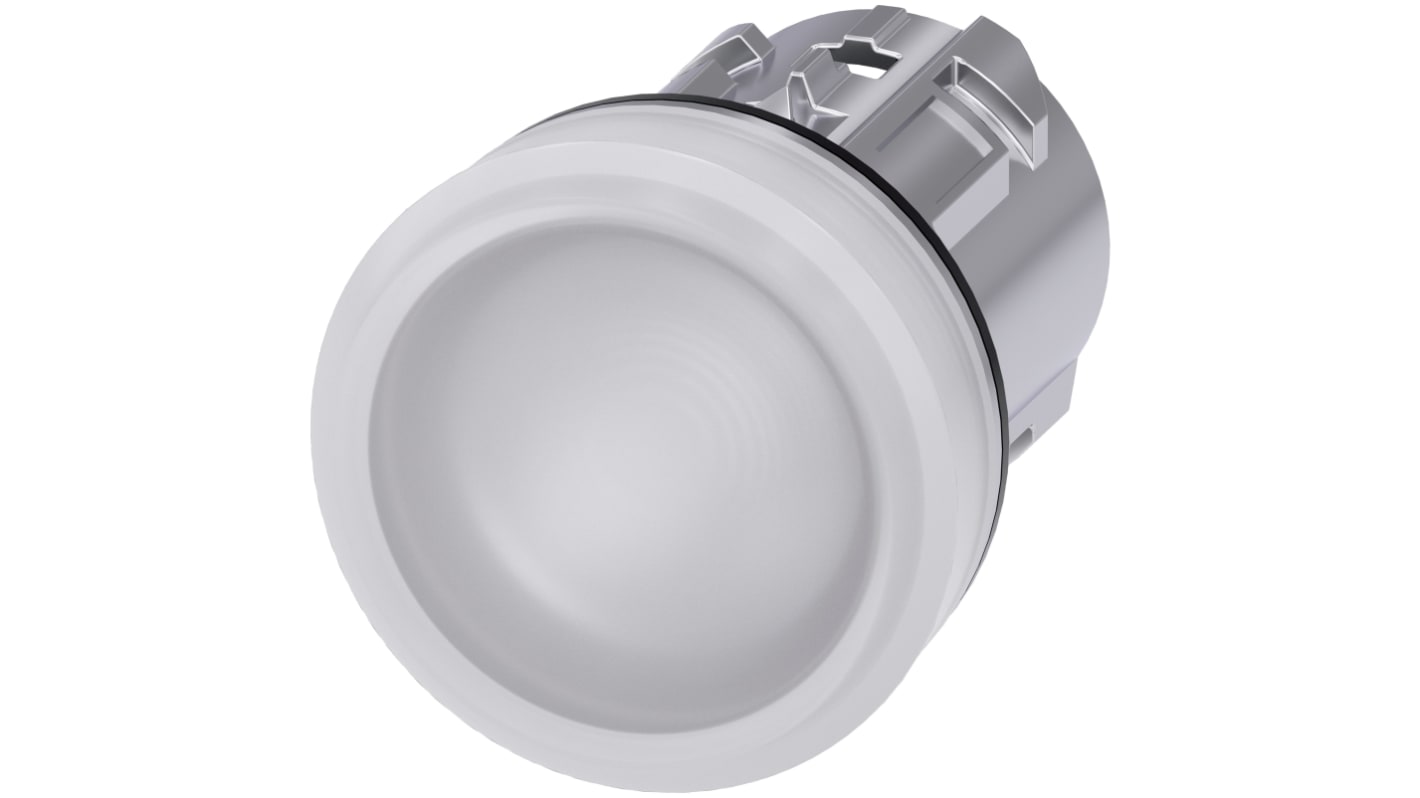 Siemens White Pilot Light Head, 22mm Cutout SIRIUS ACT 3SU10 Series