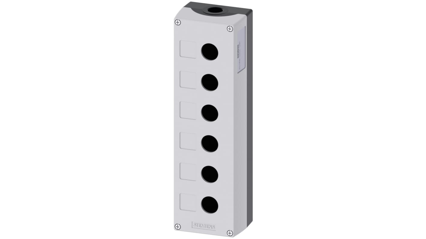 シーメンス, コントロールボックス, 穴径 22mm, 6 点用, メタル