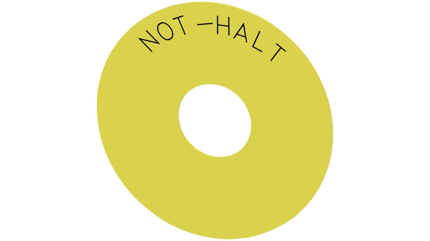 Siemens Round Backing Plate for Use with Emergency Stop Mushroom Push Button, Not - Halt
