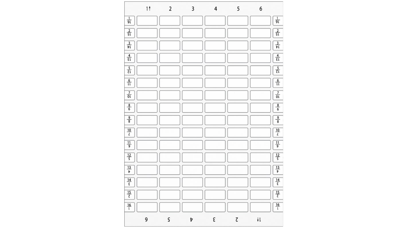 Siemens Labeling Plate for Use with Printing and Sticking onto Label Holders