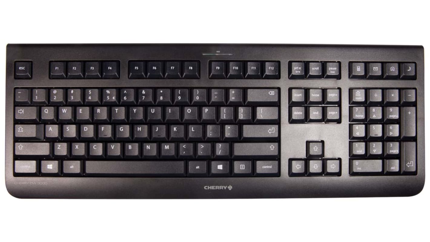 Cherry Satz aus Tastatur und Maus, Wireless Tastatur, Wireless Maus, Tastatur Standardausführung QWERTY Schwarz