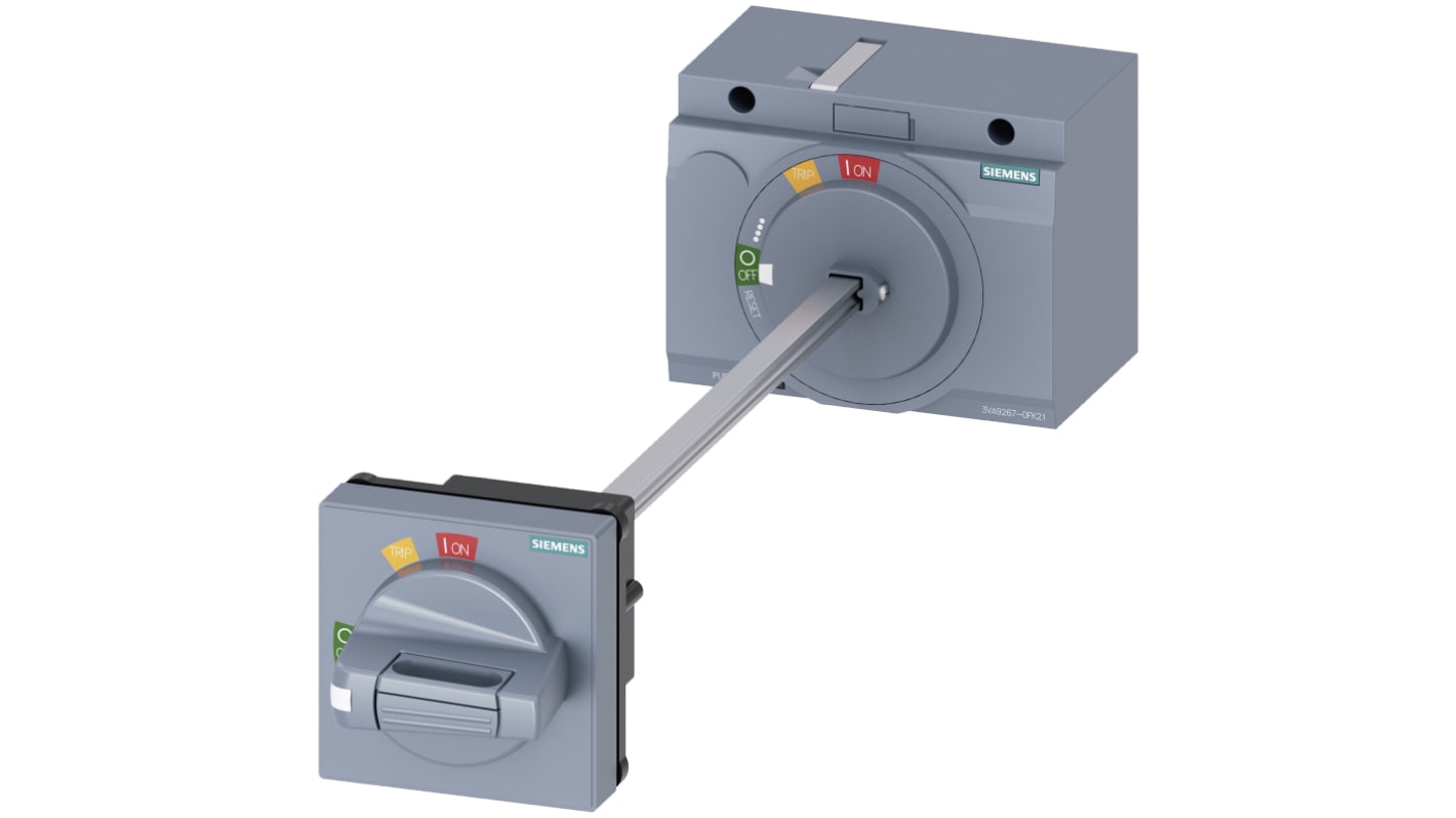 Siemens 3VA2 100/160/250手柄机构, 灰色, IP65, 105mm长, Sentron系列