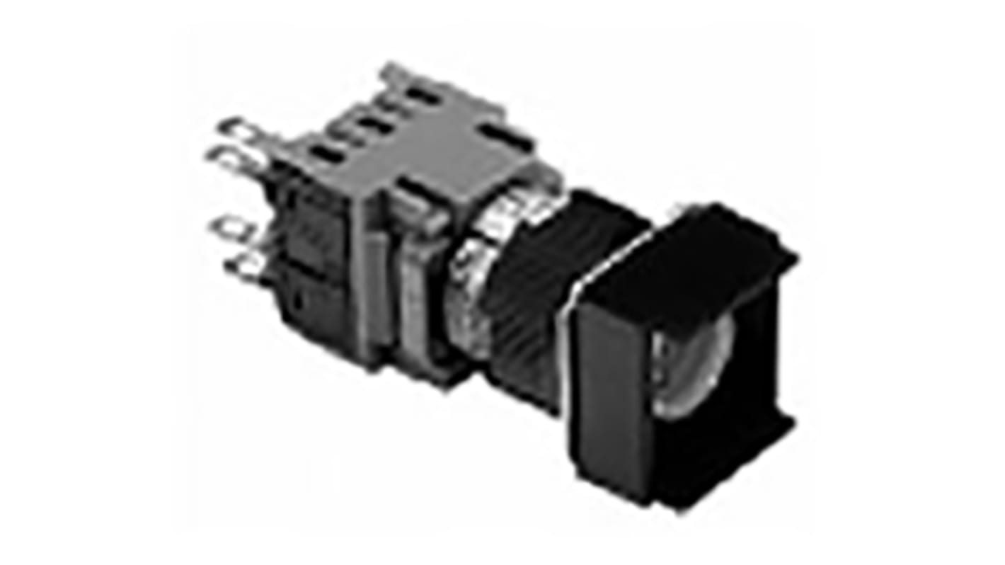 TE Connectivity Illuminated Push Button Switch, Latching, Panel Mount, 16mm Cutout, SPST, 24 V dc, 250V ac, IP65