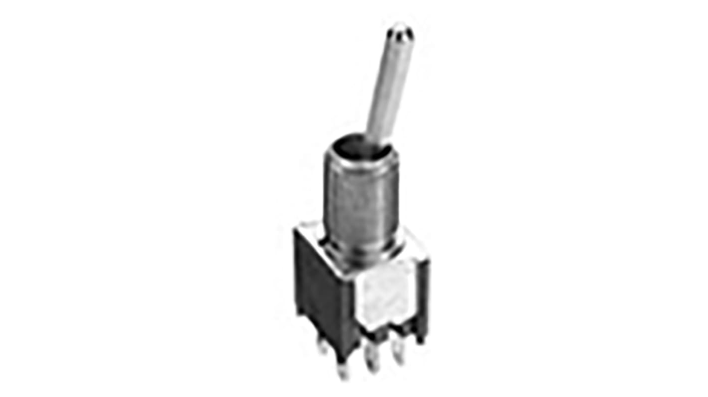 TE Connectivity Toggle Switch, Panel Mount, Latching, DPST, Solder Terminal, 28 V dc, 125 V ac