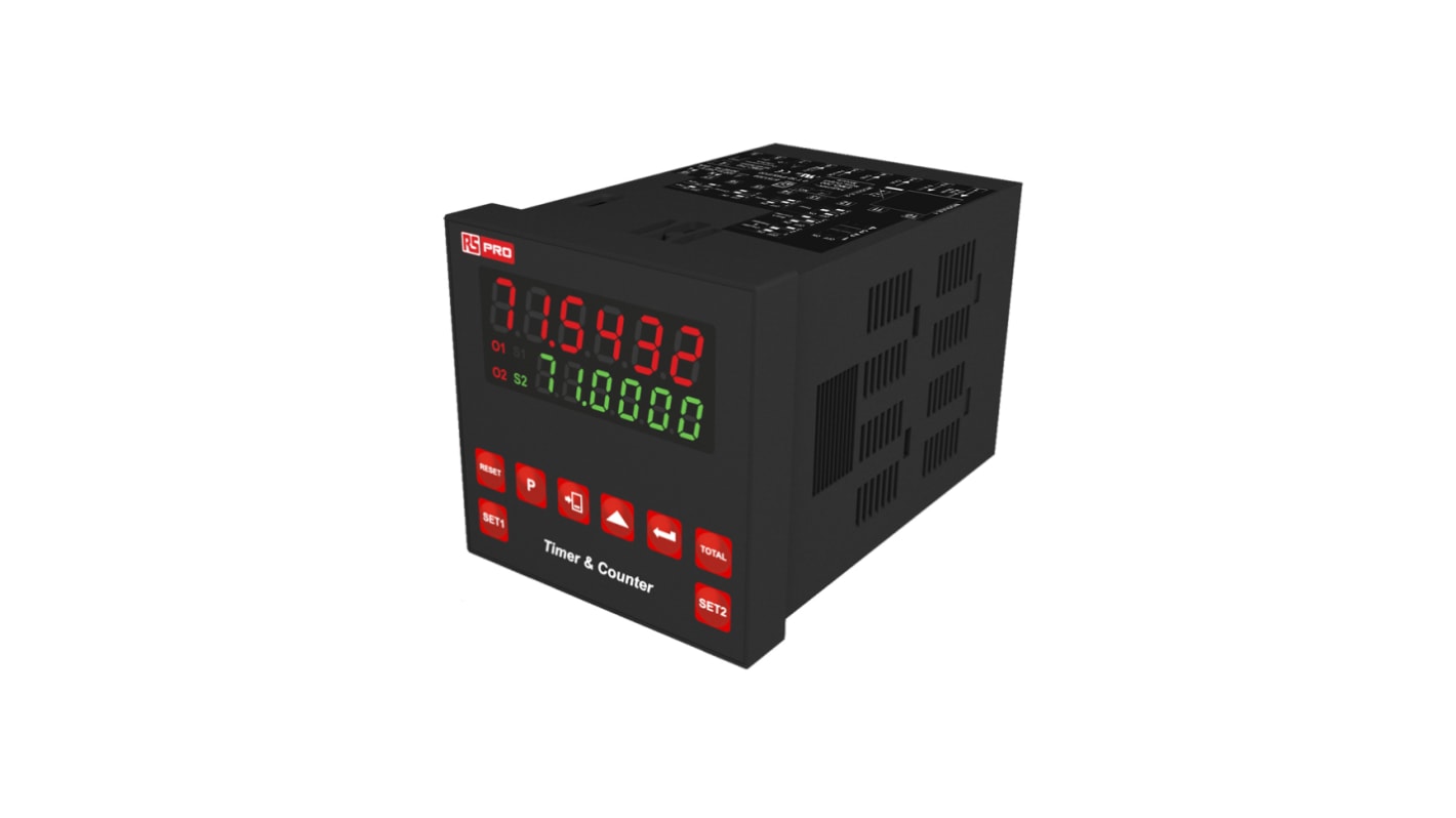 RS PRO Counter, Programmable Timer Counter, 6 Digit, 6kHz, 100 → 240 V ac