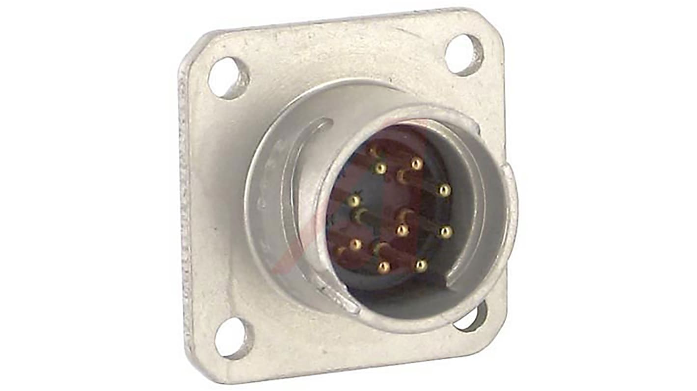 Amphenol Industrial Circular Connector, 9 Contacts, Panel Mount, Miniature Connector, Male, 165 Series