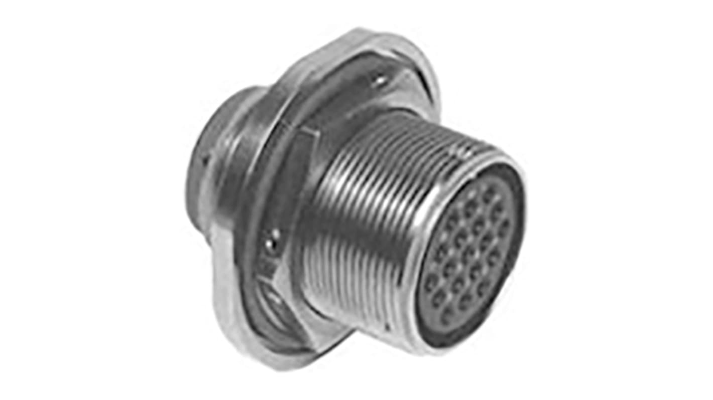 Amphenol Aerospace, MS 4 Way Jam Nut MIL Spec Circular Connector ReceptacleGreen, Socket Contacts,Shell Size 20,