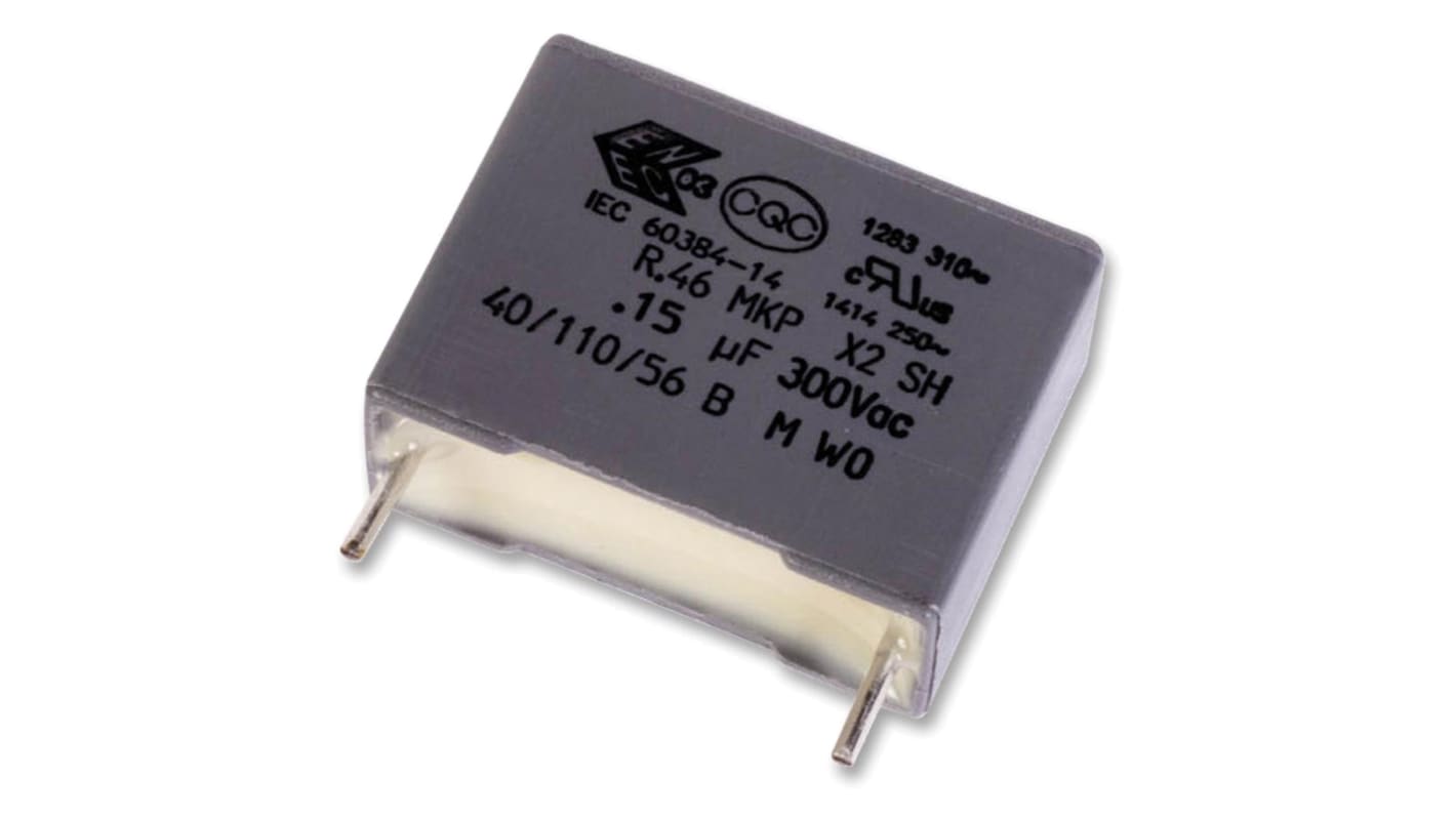 KEMET R46 Metallised Polypropylene Film Capacitor, 310V ac, ±10%, 100nF, Through Hole