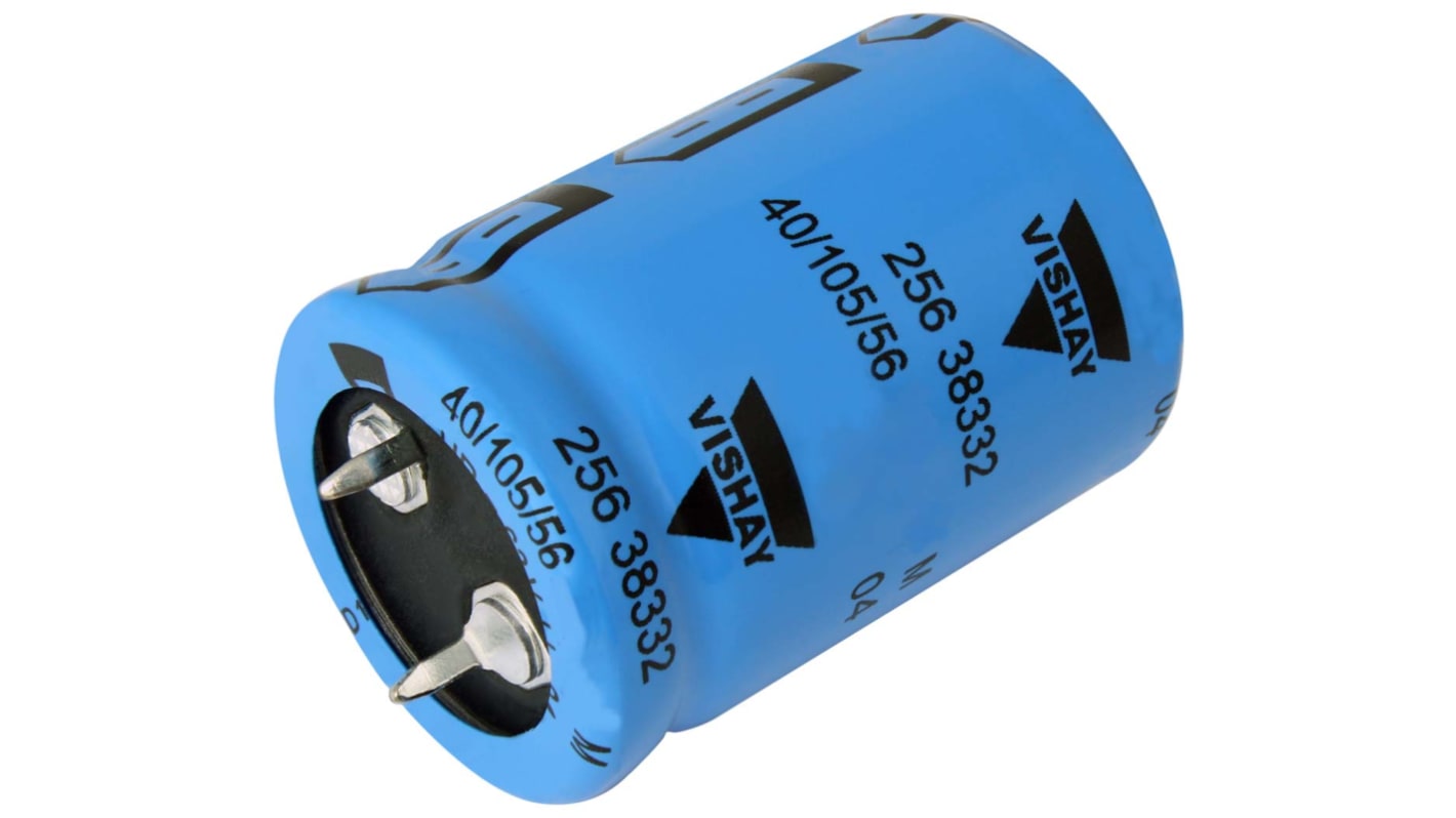 Vishay 256 Snap-In Aluminium-Elektrolyt Kondensator 10000μF ±20% / 16V dc, Ø 21mm x 27mm, bis 105°C