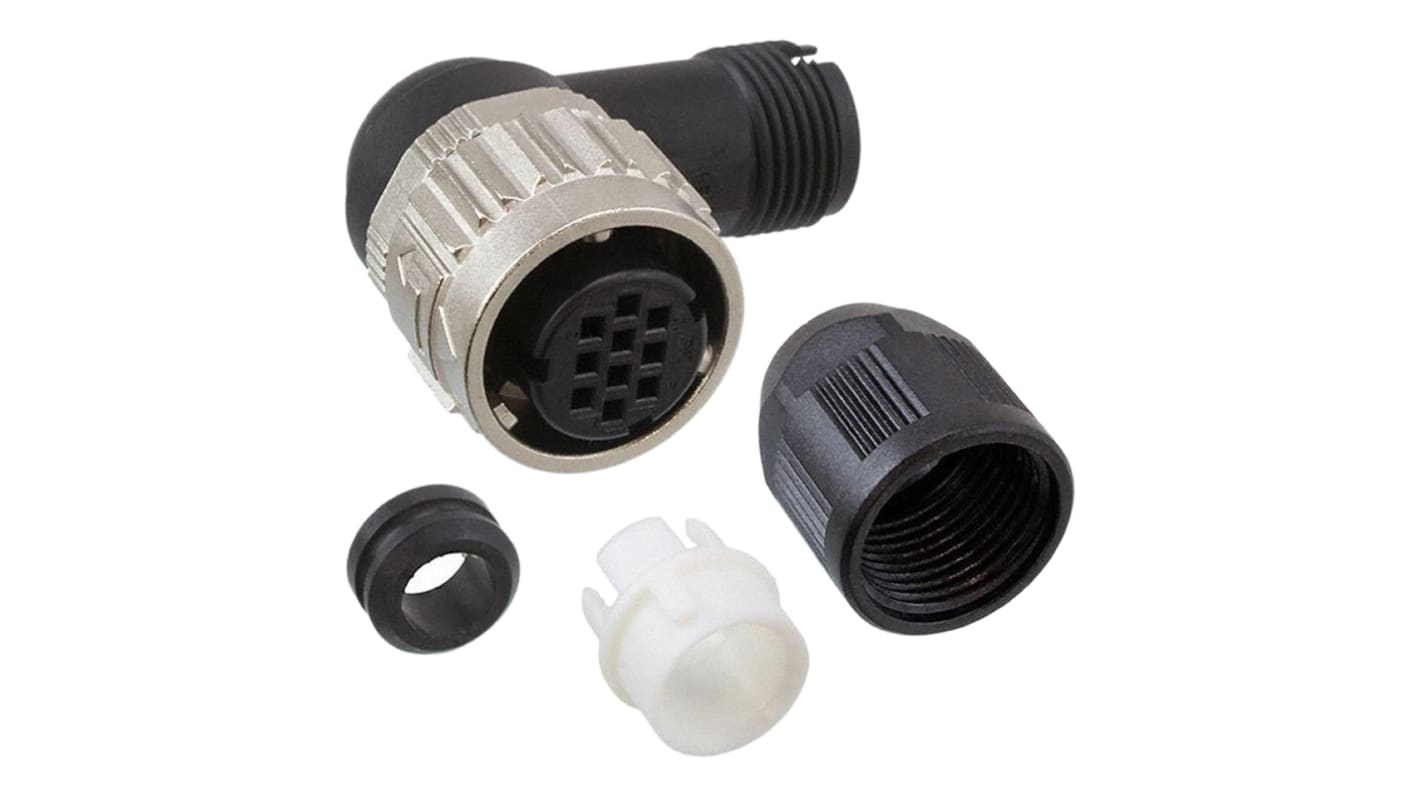 Hirose Connector, 10 Contacts, Cable Mount, Plug, Female, IP67, IP68, HR08D Series