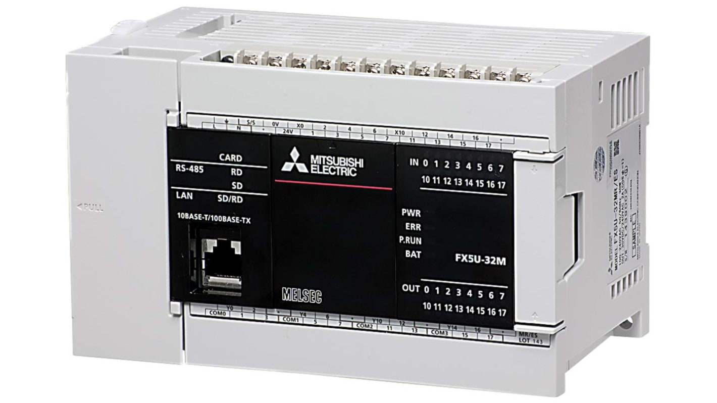 Rs-Online CPU PLC Mitsubishi Electric FX5U ingressi: 16 uscite: 16 32 I/O 100 → 240 V c.a