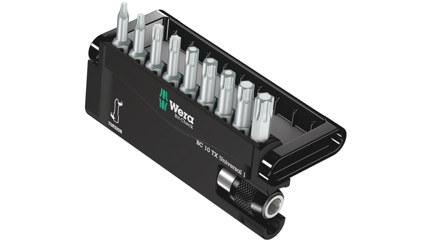 Wera TORX® Schraubendreher-Bitsatz T10, T15, T20, T25, T27, T30, T40, 10-teilig