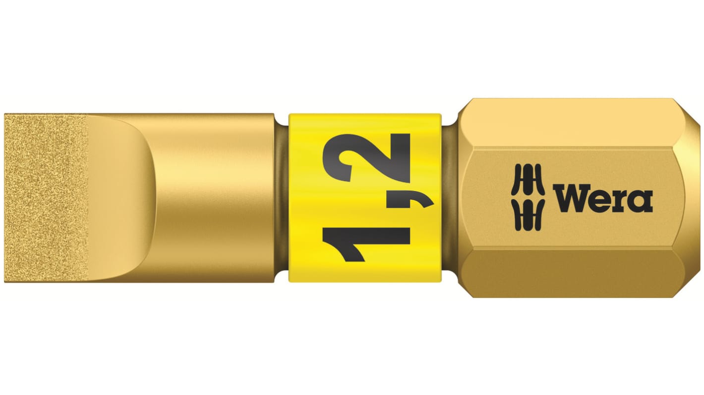 Wera Slotted Screwdriver Bit, SL1.2 Tip